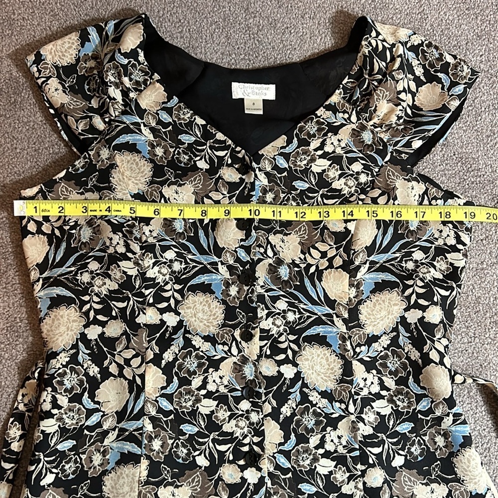 CHRISTOPHER & Banks shortsleeved maxi dress size 8 - Picture 9 of 10